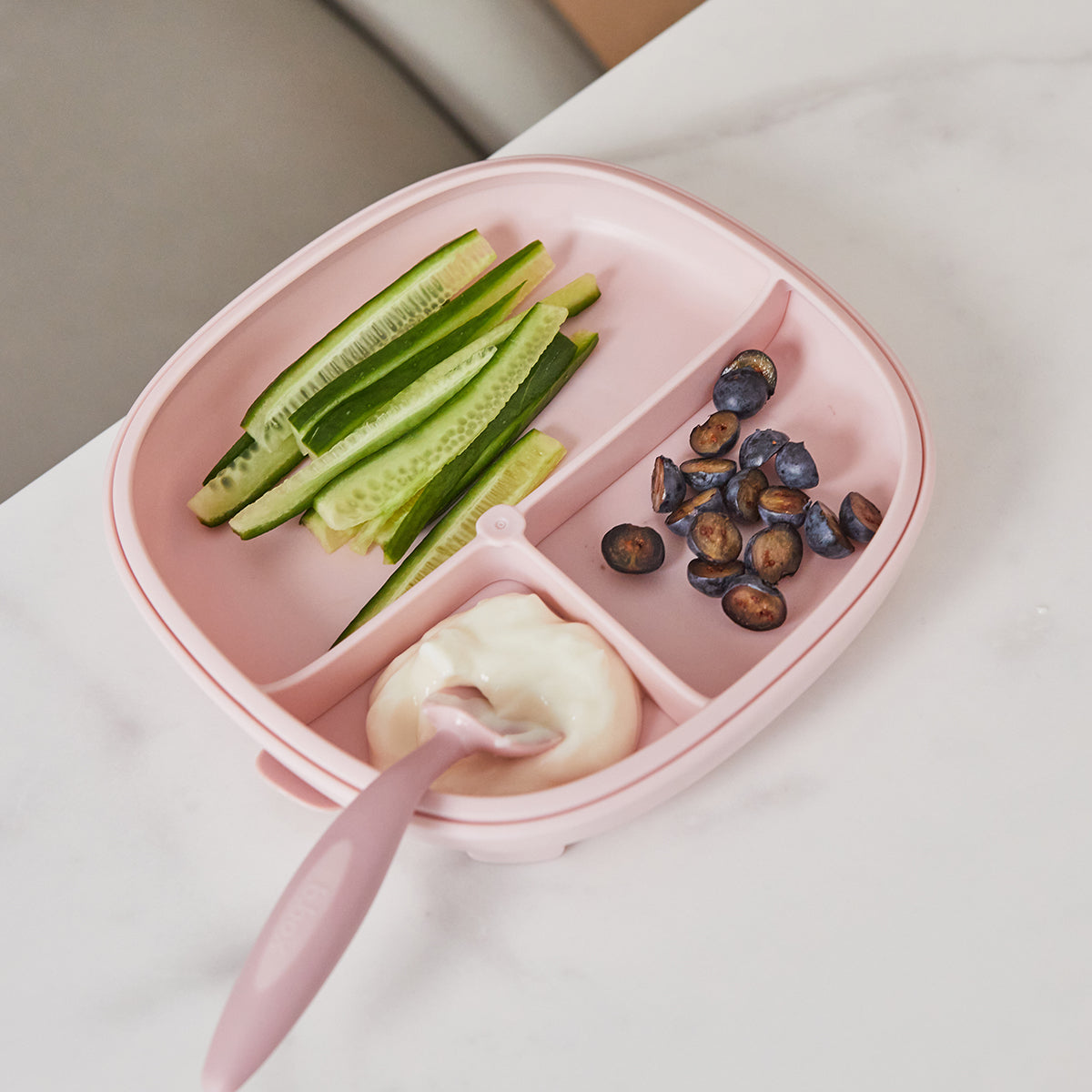 2 in 1 Suction Plate - blush - b.box for kids KSA