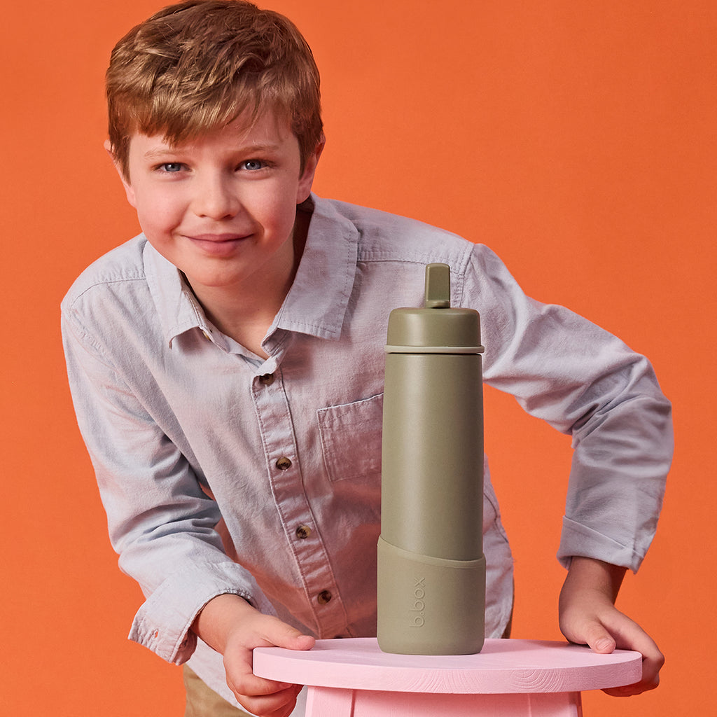 690mL Insulated Flip Top Bottle - olive
