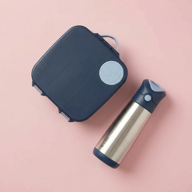 lunchbox - midnight + 500mL Insulated Drink Bottle - midnight