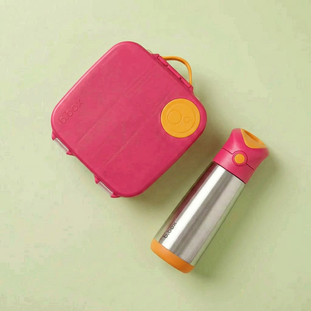 lunchbox - Strawberry Shake + 500ml insulated drink bottle - strawberry shake