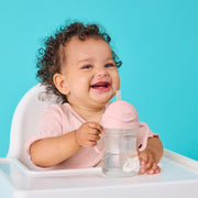 Sippy Cup blush 240ml + Replacement Straws