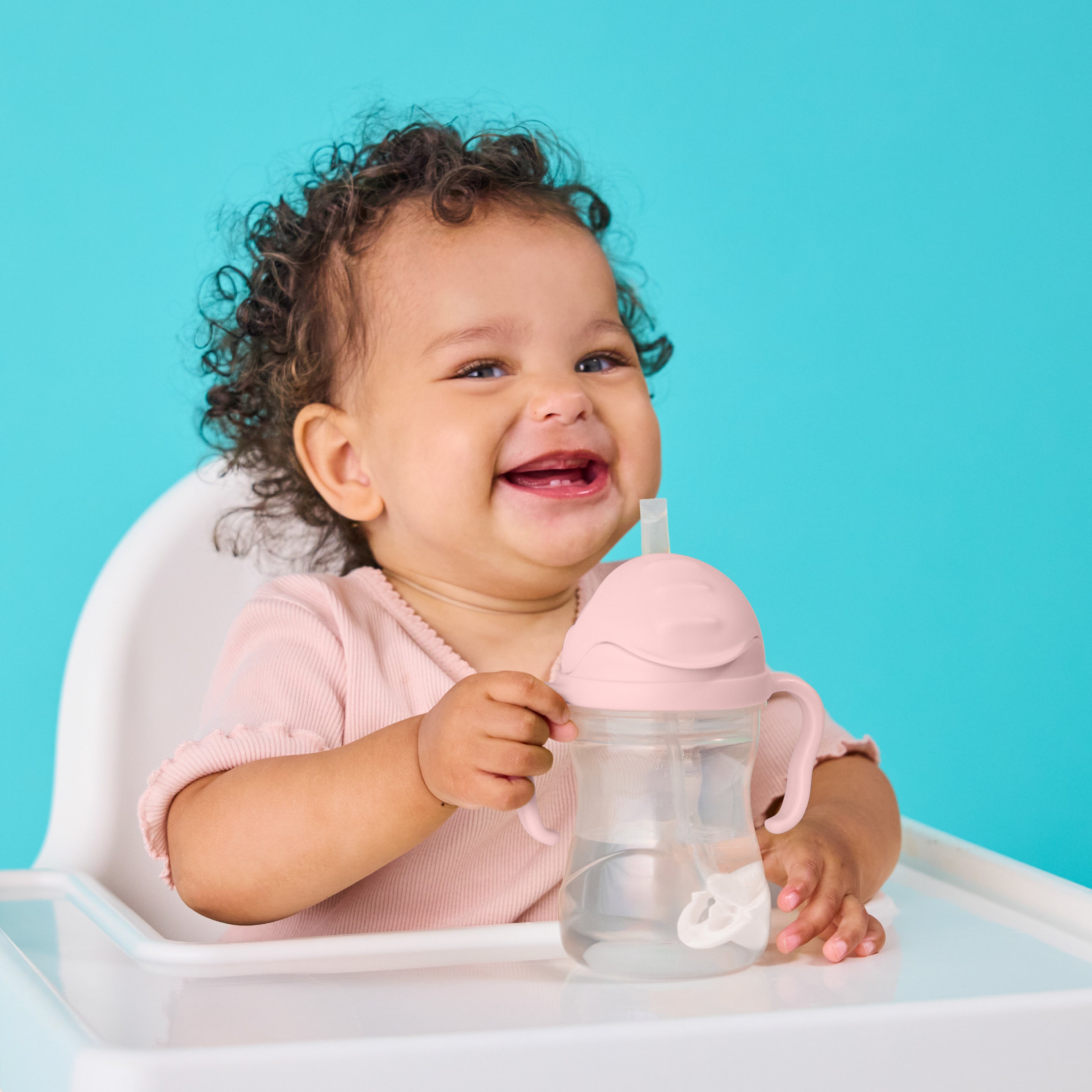 SippyCup - blush + 2in 1 Suction Plate - blush