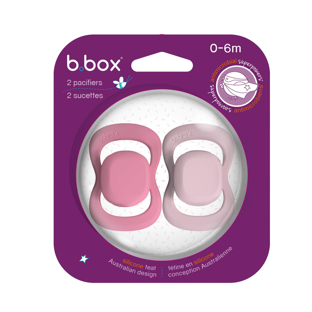 Pacifier size 2 twin pack berry/blush