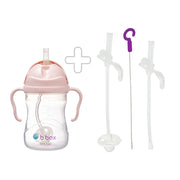 Sippy Cup blush 240ml + Replacement Straws