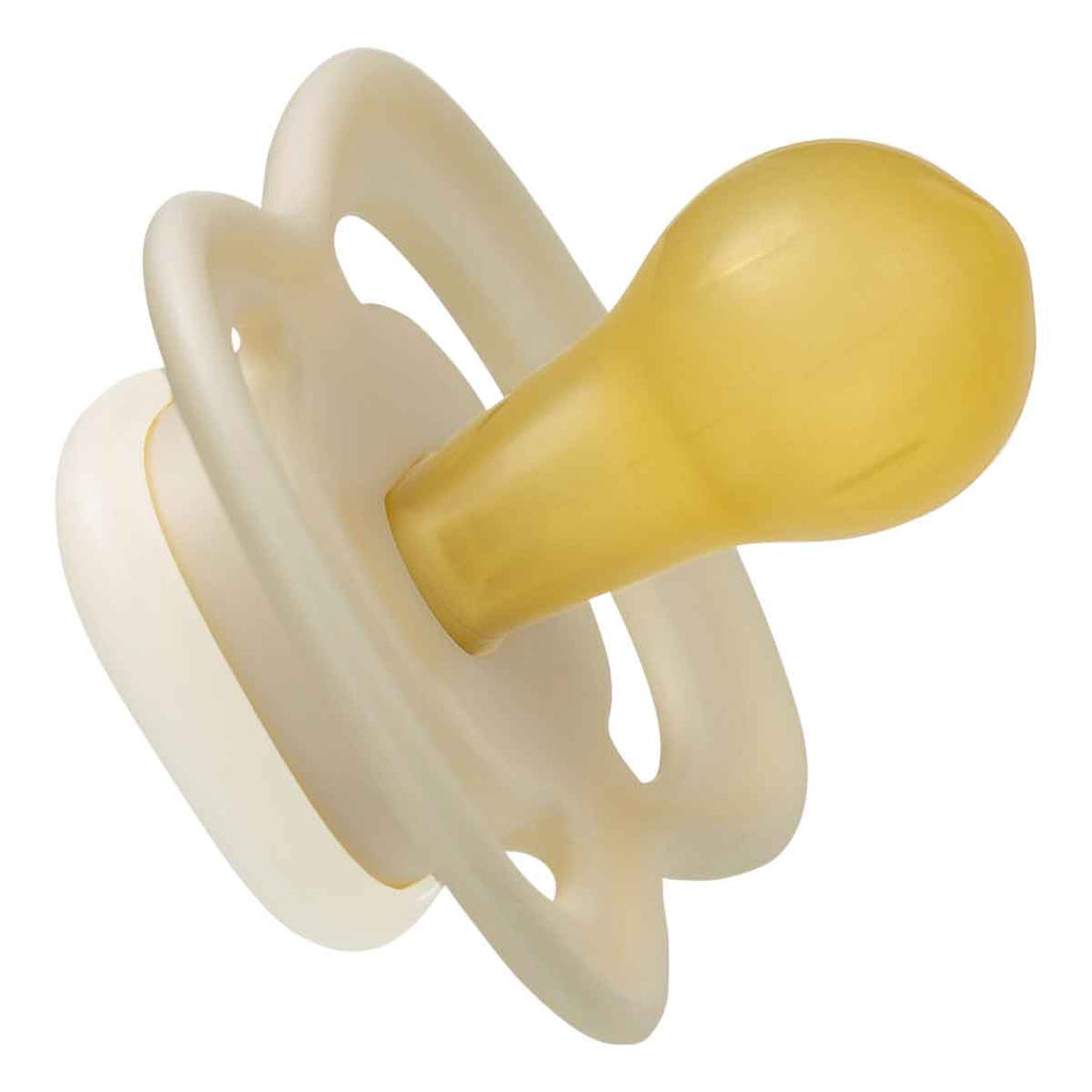 glow pacifier silicone twin pack - blush + latte