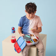 blue blaze Bundle  - Lunchbox + tritan™ drink bottle 600ml - blue blaze +  Snack Box