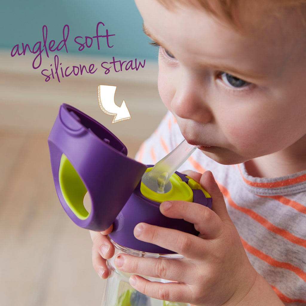 child with tritan™ drink bottle - blue slate - b.box for kids